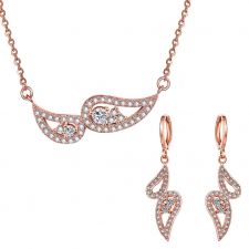 Луксозни Колие с Обеци СИЯНИЕ, 18К Розово Злато, Колекция Zerga Brand, Код 18KGFNЕ S01711-B