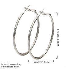 Обeци ХАЛКА СТИЛИСТИКА, 18К бяло злато, колекция Zerga Brand, Код 18KG E91510-C
