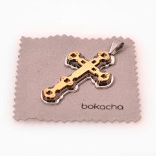 Висулка от стомана КРЪСТ, колекция BokaSTEEL, медицинска стомана, 316L P014 