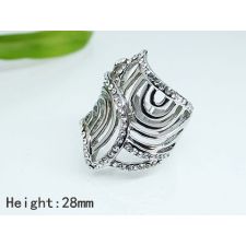 Пръстен ВИОЛАНТЕ от стомана с циркони. 316L R029 