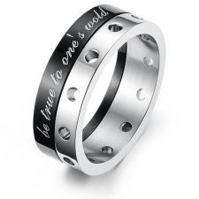  Пръстен МОЯ ЛЮБОВ, халка от стомана. Брачни халки! 316L R041