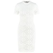 Стилна рокля по тялото DOROTHY PERKINS от английска дантела в меко бяло, Размер XS, Код DD0114
