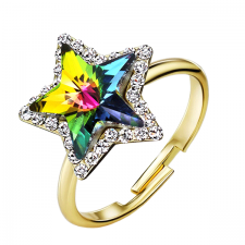 Пръстен с кристали SWAROVSKI® МЕРИЛИН с 18К Злато, Zerga Brand ZG R452