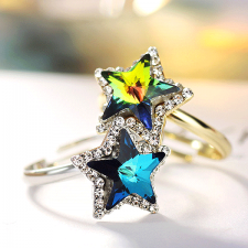 Пръстен с кристали SWAROVSKI® МЕРИЛИН с 18К Злато, Zerga Brand ZG R452