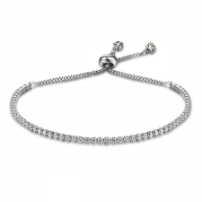 Гривна с кристали SWAROVSKI® ДАКОТА с 18К Бяло Злато, Zerga Brand ZGFNL B453