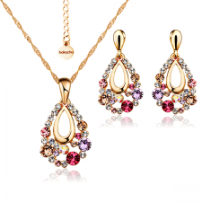 Бижута с кристали SWAROVSKI® КЛЕЪР, Колие и Обеци,  ZERGA BRAND, Код ZG S459