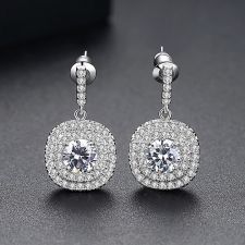 Бижута АТИНА ПАЛАДА, SWAROVSKI® Crystal, Бял, Колие, Обеци и Гривна,  Zerga Brand LUX, ZG S032-3