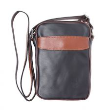 Чанта Естествена Кожа МИКЕЛЕ, FLORENCE, черен/кафяв цвят, Код FLB032A3