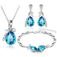 Бижута ДАЯН SWAROVSKI® ELEMENTS, Колие, Обеци и Гривна,  GLORY BRAND, Код ZD S022