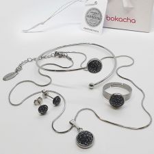Пръстен с кристали Swarskovski® PAVE PURE 8мм HEM - Черен цвят, Код PR R606