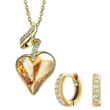 Луксозни Бижута NATURAL HEART IN LOVE, Колие и обеци GLORY SWAROVSKI® Crystals, Код ZD S061