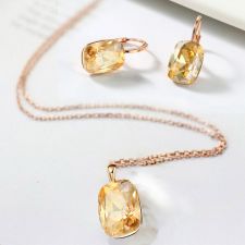 Луксозно Колие SAVANA, GLORY SWAROVSKI® Crystals с розово злато, Код ZD N075
