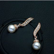 Бижута СЕСИЛИЯ ГОЛД, Синтетични Перли и 18К Розово Злато, Колекция Zerga Brand, ZG S049