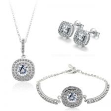 Бижута АТИНА ПАЛАДА НЮ със SWAROVSKI® Crystals, Колие, Обеци и Гривна,  Zerga Brand LUX, ZG S555-3