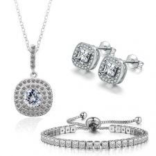Бижута АТИНА ПАЛАДА ДАКОТА със SWAROVSKI® Crystals, Колие, Обеци и Гривна,  Zerga Brand LUX, ZG S555-3B