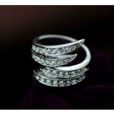 Пръстен КРИСТАЛНА НЕЖНОСТ, колекция Zerga, 18К бяло златно покритие, Код ZG R804 