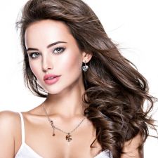 Обеци BIG HEART с кристали Swarovski® 14 мм Rose Gold, Златист, Код PRFNL E676