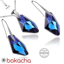 Бижута с кристали Swarovski® GALACTIC Bermuda Blue BBL, Син, Колие и Обеци, 19мм, Код PR S362