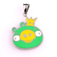 Бижута за деца ANGRY BIRDS Прасето Цар, висулка, медицинска стомана, 316L P210