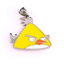 Бижута за деца ANGRY BIRDS Жълтото пиле, висулка, медицинска стомана, 316L P206 