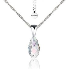 Колие с кристали Swarovski® BRIOLETTE 11мм Crystal, Бял цвят, Код PRFNL N413
