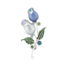 Брошка РОЗА, GLORY Swarovski Elements, Код ZD M054 FNL