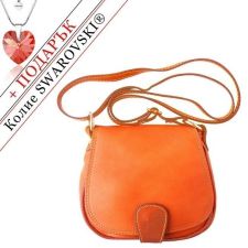 Чанта Естествена Кожа РИМИНИ, FLORENCE, оранжев цвят, Код FLB0247C