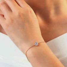 Гривна GOLD CIRCLE с 18К Розово Злато и Австрийски кристали, Zerga Brand ZG B570