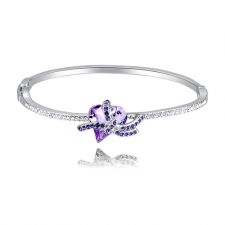 Гривна ТИФАНИ с лилави Swarovski Crystals, Zerga Brand, Код ZG B530