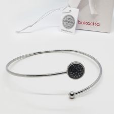 Гривна с кристали SWAROVSKI® PAVE PURE HEM - Черен цвят, Код PR B664