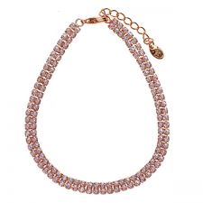 Гривна с кристали SWAROVSKI® DACOTA GOLD с 18К Розово Злато, Zerga Brand ZD B569