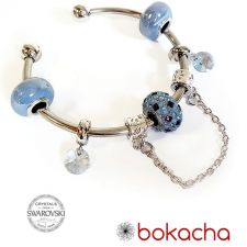Гривна с талисмани СЕВЕРНО СИЯНИЕ, Swarovski® Pave Beads, Код PR B530