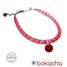 Гривна МАРТЕНИЦА SWAROVSKI® RIVOLI SIAM червен цвят, Код PR B438B