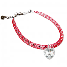 Гривна МАРТЕНИЦА SWAROVSKI® HEART CRYSTAL бял цвят, Код PR B441