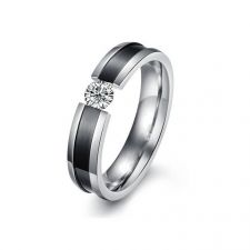 Пръстен НЕЖНОСТ, халка от стомана, код 316L R109