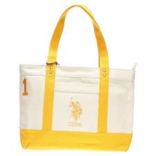 Спортна чанта U.S. Polo Assn в бяло и жълто, Код F155