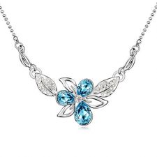 Прекрасно Колие ФЕА с Кристали Swarovski® и 18К Бяло Злато, Zerga Brand, Код ZG N054
