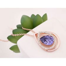 Бижута ВИОЛА, Swarovski Elements, 3 части- Колие, обеци и гривна, ZG S065 FNO