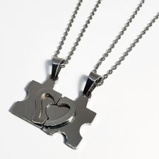 Колиета от стомана LOVE YOU, колиета за влюбени, 316L N257