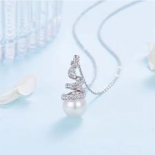 Бижута ПЕРЛЕН ЛУКС с 18К Бяло Злато, Перли Swarovski®, Колие и обеци, GLORY Код: ZD S071 FNO