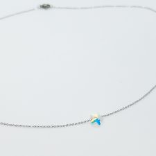 Колие MOMENT с кристали SWAROVSKI® Star, 8мм Crystal AB - Бял, Код PR N700