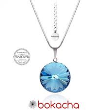 Колие с кристали Swarovski® RIVOLI 12мм Aquamarine AB - Светло син, Код PR N020