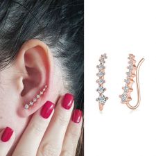 Бижута ANGEL HEART, Crystals from SWAROVSKI® в пленителен зелен цвят и розово злато, Колие и обеци, GLORY Код ZD S065 FNO