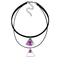 Чоукър колие Charming Choker Swarovski® TRIANGLE Vitrail Light** VL 12мм, Лилаво-зелен, Код PR N510