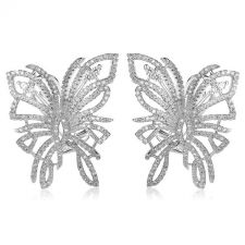 Обеци МАРИПОСА с Кристални Цирконий, Zerga Brand LUX, Код ZGFNO E510