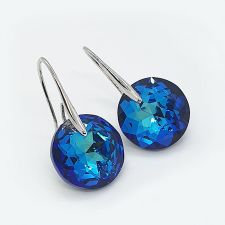 Комплект бижута CYBER с кристали SWAROVSKI® CLASSIC CUT 14мм Bermuda Blue BBL - Син цвят, Колие и Обеци, Код PR S703