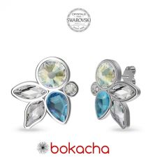 Обеци DIVNA украсени с кристали SWAROVSKI®, Multi / Aquamarine AB, Светло син цвят, Код PR E666