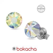 Обеци украсени със SWAROVSKI®  XIRIUS Rose, Crystal AB - Бял, Код PRFNS E591