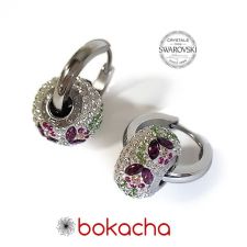 Обеци с талисман ВЪЛШЕБНА ГРАДИНА, Swarovski® Pave Beads, Код PR E531