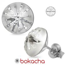Обеци с кристали Swarovski® SEA URCHIN Crystal - Бял цвят, Код PR E537